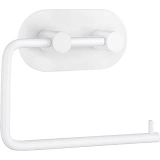 Toiletpapirholder mat hvid selvklæbende  bx1097