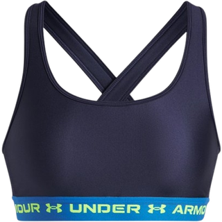 Crossback Mid Women's Sports Bra Washed Navy / Blue Atlantis / High Vis Yellow XS