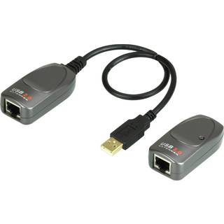 UCE260, USB 2.0 forlænger via Ethernet, 60m, 480Mb/s, sort/grå
