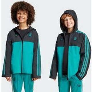 Liverpool FC Terrace Icons parka til børn - Black / Sea Green - 164