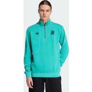 Liverpool FC Terrace Icons overdel med halv lynlås - Sea Green - XL