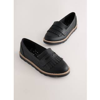 Next Black Standard Fit (F) School Loafers - uk95eu275