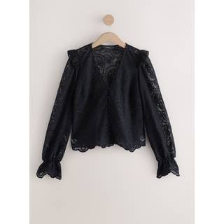 Next Black Paisley Lace V-Neck Blouse