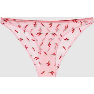 Understatement | Mesh Bikini Briefs - Powder Pink/Fiery Red