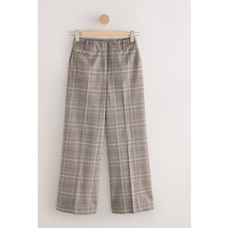 Next Brown Checked Wide Leg Trousers