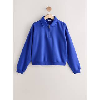 Next Essential sweatshirt med kvart lynlås og krave