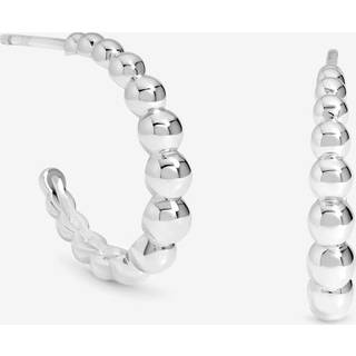 Simply Silver Simply Silver Sterling Silver Polished Textured Orb Hoop Earrings