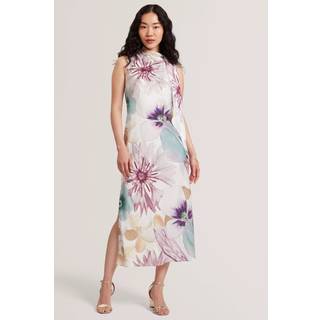 Ted Baker Ted Baker Harrpur - Midi-kjole med tryk og slips i halsen - EU 42 (UK 14)