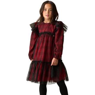 Angel & Rocket Angel & Rocket Tia Pailletter Tartan Mesh-Kjole - 152158cm