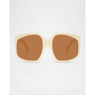 Miu Miu MUA07SF Asian Fit 21D90Q 59 Solbriller Kvinder Hvid - Milky White - 59mm