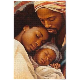 African American Family Jigsaw Puzzles 1000 stycken Toy Games Education Gift Home Decor for Adults Kids S0401814