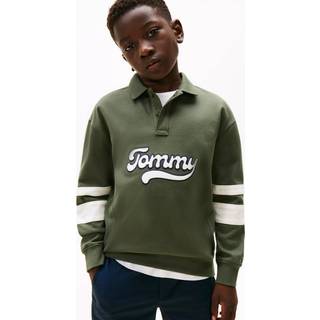 Tommy Hilfiger Tommy Hilfiger Green Varsity Appliqué Long Sleeve Polo Shirt - 166168cm