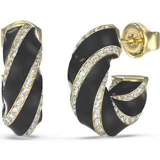 Guess JUBE05383JWYGBKT/U Damen-Ohrringe Creolen Twisted Goldfarben