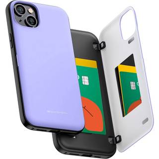 GOOSPERY Magnetisk Dr Bumper Kompatibel med iPhone 15 Plus Case Kortholder Tegnebog Nem Magnet Automatisk lukning Beskyttende Dual Layer Robust