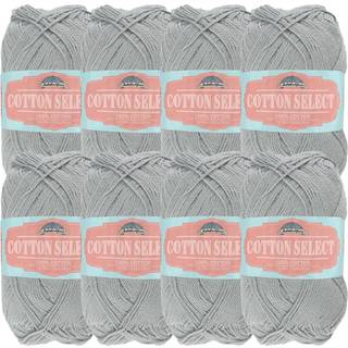 Jubileeyarn Cotton Select Yarn - Sport Weight - 50G/Skein - Sterling Gray - 8 Skeins