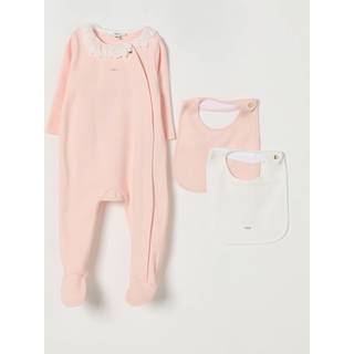 ChloÃ© Kids Baby cotton onesie and bib set - pink - M 9