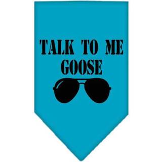 Prata med mig gåsskärm tryck husdjur bandana turkos liten