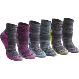 Dickies Women's Dri-Tech Moisture Wicking Quarter Socks tilgængelige i M-L (6 12 Black Fashion Assortered (6 par) Medium
