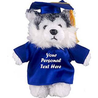 Plushland Plush Fyldt Animal Toys 8 tommer pr?senterer gaver til eksamen Day Personaliseret tekstnavn eller dit skolelogo p? kjole bedst til enhv