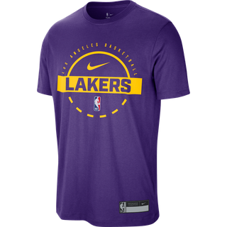 Los Angeles Lakers Authentics Nike Dri-FIT NBA-trænings-T-shirt til mænd - lilla - S