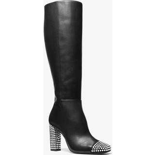 MK Matilda Embellished Leather Boot - Black - Michael Kors - EU 39