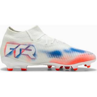 PUMA FUTURE 8 MATCH MG Low Football Boots Unisex, Shoes, White/Black/Glowing Red, 44