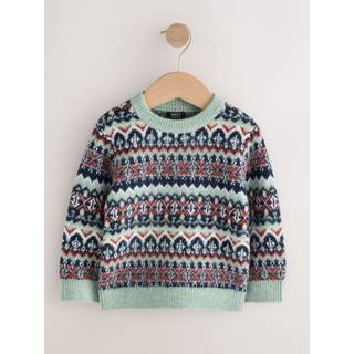Next Fairisle-mønster strikket trøje med rund hals (3mdr.-7år)