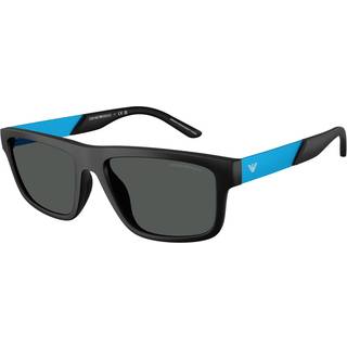 Emporio Armani Mand EA4244U 500187 Solbriller Injiceret Sort Grå Firkantet Normal