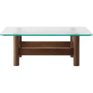 Audo Brasilia Sofabord Mørkbejdset Eg/Glas