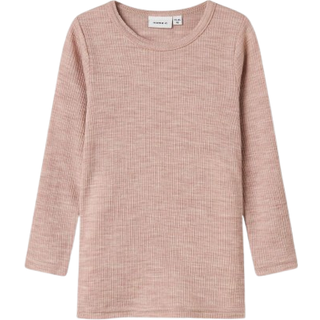 Name It Wax Wool Rib LS Top - Shadow Gray