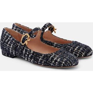 Gianvito Rossi Mary Ribbon bouclÃ© Mary Jane flats - black - EU 36