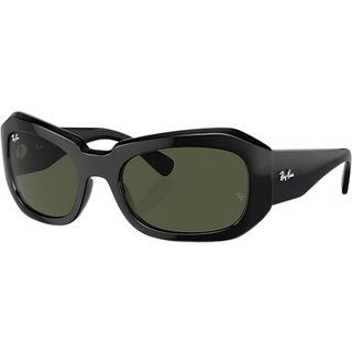 Ray - Ban Unisex RB2212 BEATE 901/31 Solbriller Acetat Sort Grøn Pillow Normal