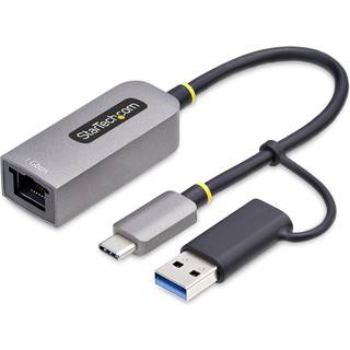 STARTECH USB-C TO ETHERNET ADAPTER - WITH USB-A DONGLE 6IN/15CM CABLE CABL