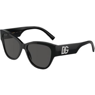 Dolce & Gabbana Kvinde DG4449 501/87 Solbriller Acetat Sort Grå Sommerfugl Normal