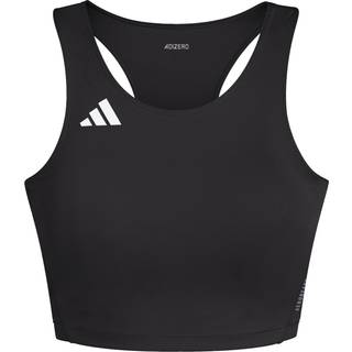 adidas Adizero E Crop Top Str. XS Sort til Dame - Letvægts Singlet til Løb