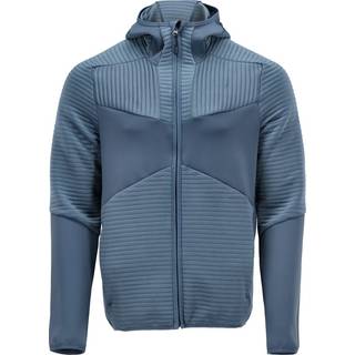 MASCOT CUSTOMIZED fleece hættetrøje med lynlås, stenblå - M