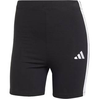 Essentials 3-Stripes High Waisted Biker shorts - Black / White - M