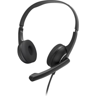 Hama HS-USB250 V2 On-Ear Office Headset med USB-stik - Svart