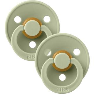 BIBS Rund Colour Sut - 2-Pak - Str. 2 - Naturgummi - Sage/Sage