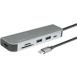 LOGILINK USB-C HUB, HDMI, PD, Kartenleser, USB 3.2 GEN 1x1
