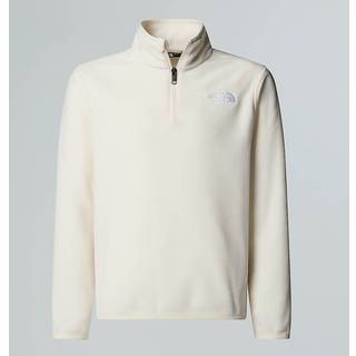 The North Face Teens' Glacier 1/4 Zip Pullover White Dune, M