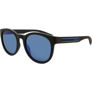 Polaroid Unisex PLD 2150/S OY4/5X Solbriller Polycarbonat Sort Blå Rund Polariseret Spejl