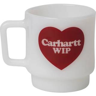 Heart Glass Mug White
