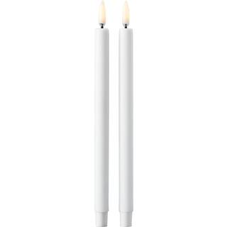 Stoff Nagel Taper Candles By Uyuni Led-lys 2-pak t - LED-lys Jomfruelig Paraffinvoks Hvid - 46001