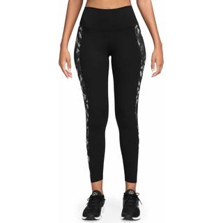 Nike Women's One High-Waisted 7/8 Printed Leggings Leggings Damer størrelse XS farve sort