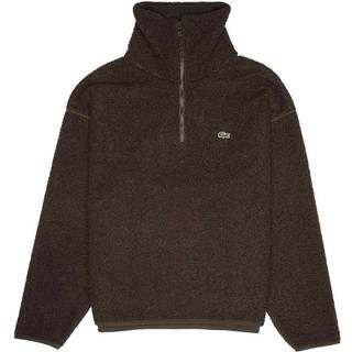 Lacoste Quarter Zip Knit Fleece Brown