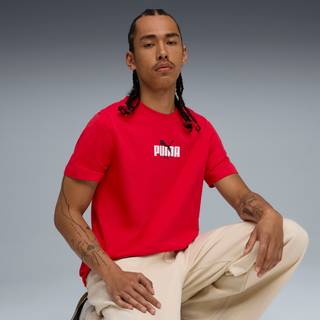 Graphic PUMA Wording Tee Men, Clothing, Red, XS