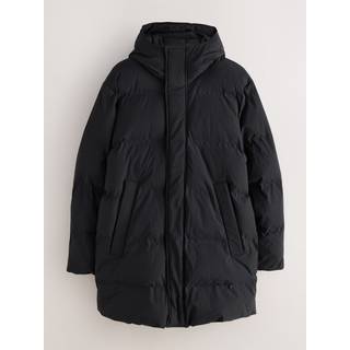 Next Black Long Length ThermoGen Shower Resistant Puffer Jacket