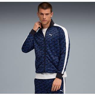 PUMA T7 All-Over Print Track Jacket Men, Clothing, New Navy, XS