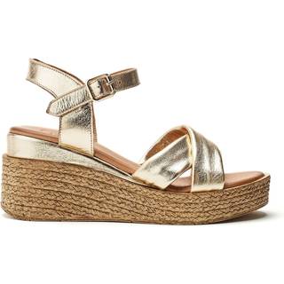 Moda in Pelle Moda in Pelle Kona Comfort Leather Wedge Sandals With Raffia Heels